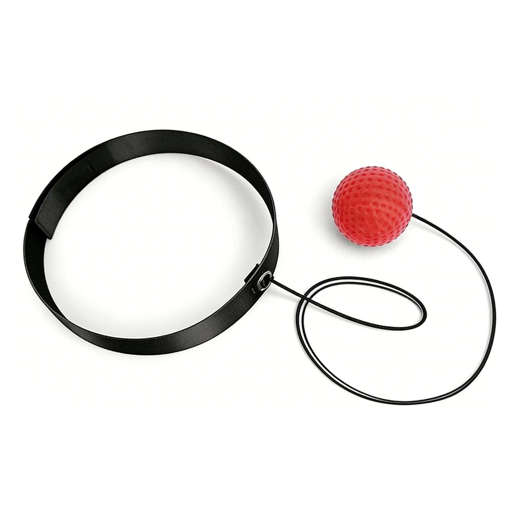 Boxing Ball Headband Set PU Rubber Punching Boxing Ball with Adjustable Headband for Fitness Hand Eye Coordination