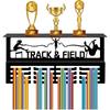 Sports Award Stand Metal Wall Mount 4 Rows 70+ Medals Trophy Shelf 40x20cm