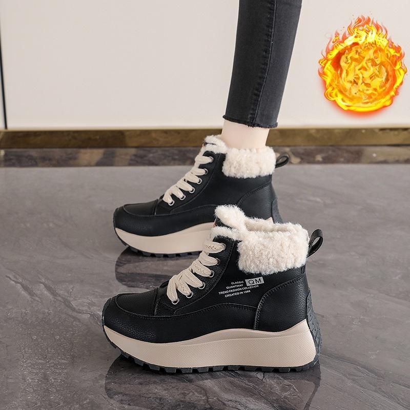 Women's lightweight comfortable thick sole cold warm padded snow boots non-slip wear-resistant outdoor sports cotton boots