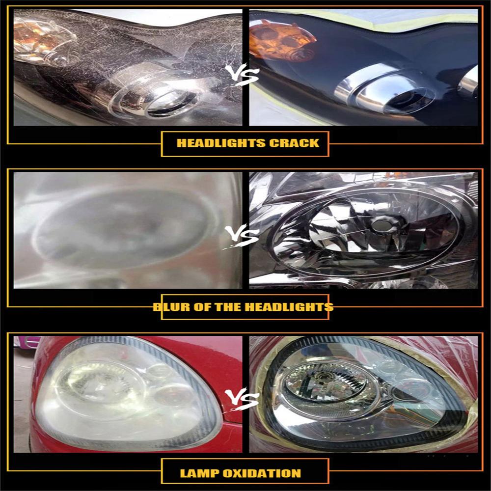 Car Headlight Lens Scratches Yellowing Aging Blurring Cracking Restoration Kit Headlamp Refurbished Atomized Cup