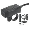 Motorrad USB Ladegerät Dual Quadratisch Handy Schnellladeadapter mit Voltmeter Wasserdicht 12V