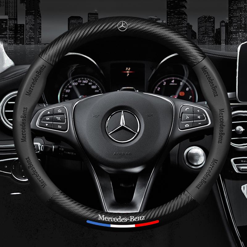 

GLC GLB Значок Mercedes Кожаная Накладка на Руль Стайлинг Автомобиля Для Mercedes Benz AMG W203 W206 W220 W205 W211 W212 W201 W210 W