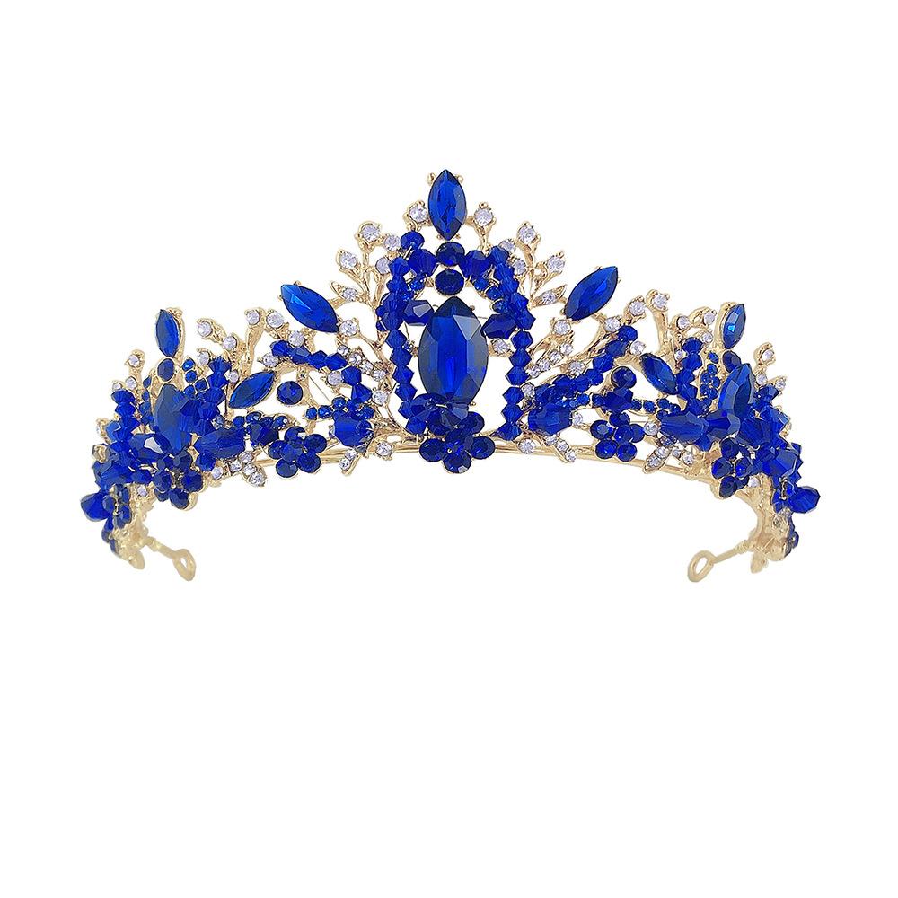 New Bridal Headwear Golden Crystal Handmade Adult Crown Headband Wedding Accessories Wedding Hair Accessories for Women