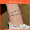 Lightweight Zircon Round Hand Chain For Women Office Wear Gift