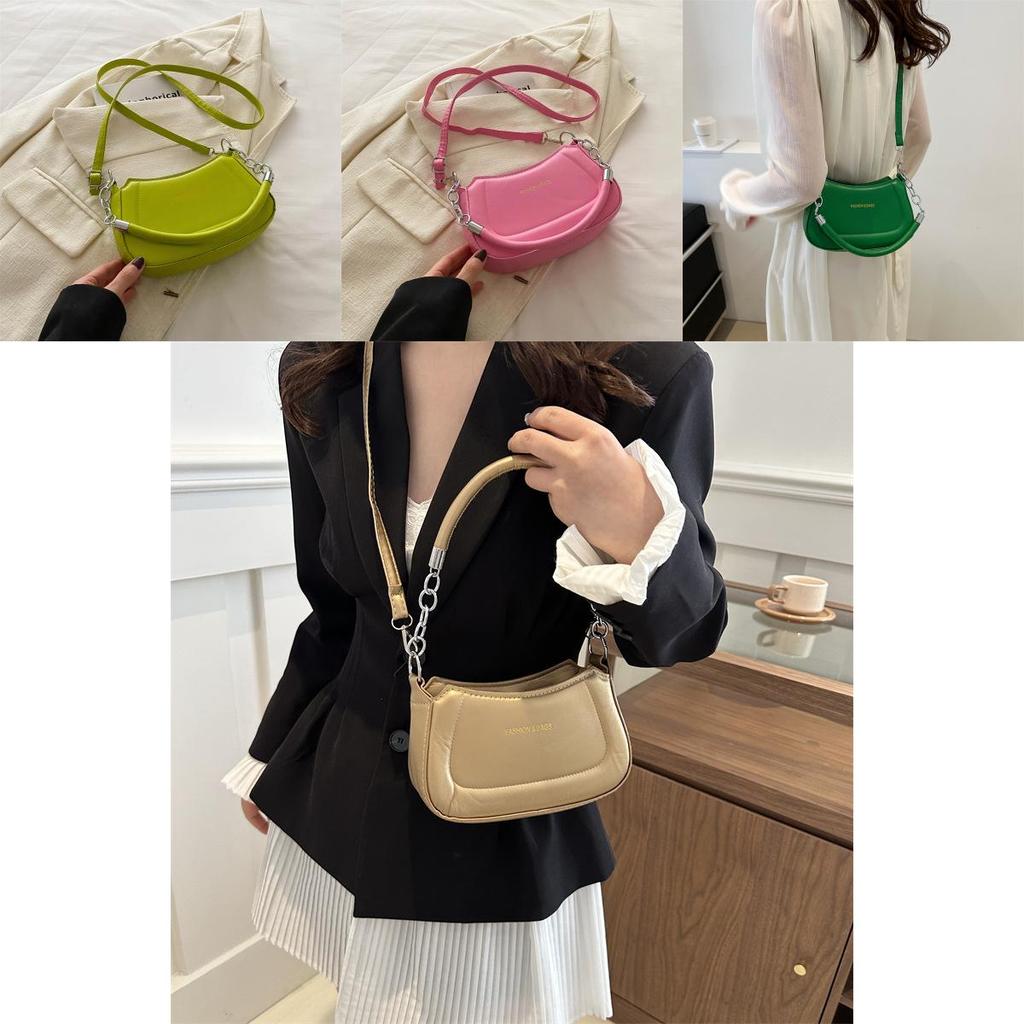 Simple And Elegant Solid Color Armpit Female Bag 2024 New Casual Commuter Fashion Handbag