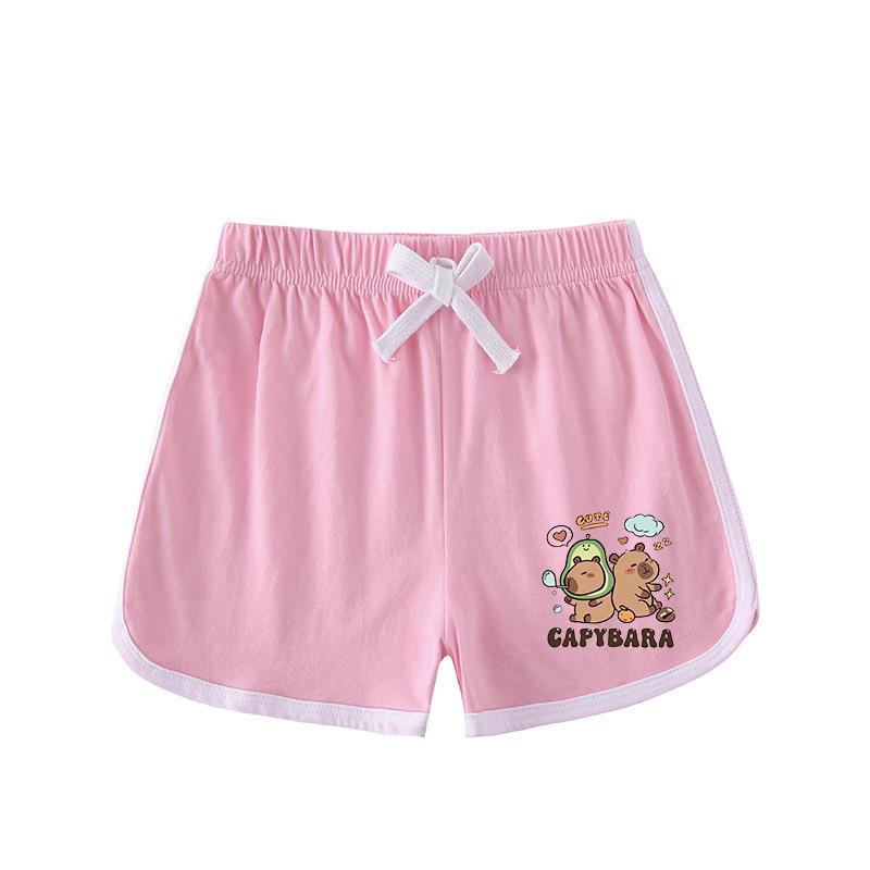 Kids' Summer Color Block Two-Piece Set: Casual T-shirt & Shorts