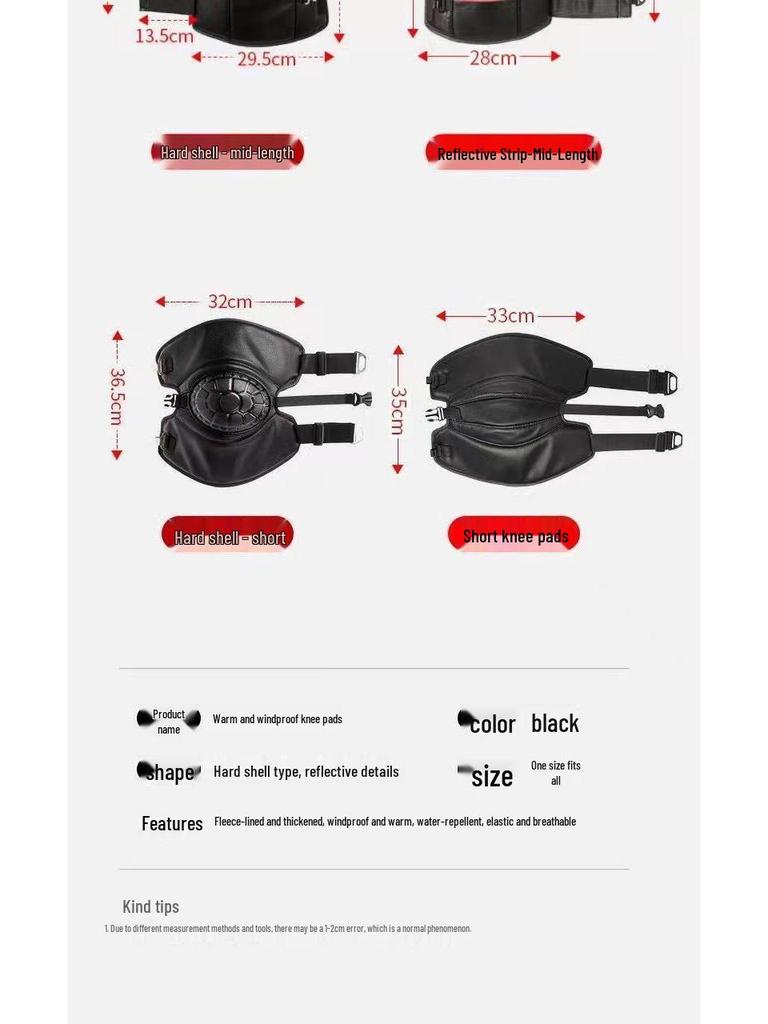 Winter Electric Motorcycle Knee Pads: Unisex Windproof, Thick, Warm, Cold Protection for Cycling.