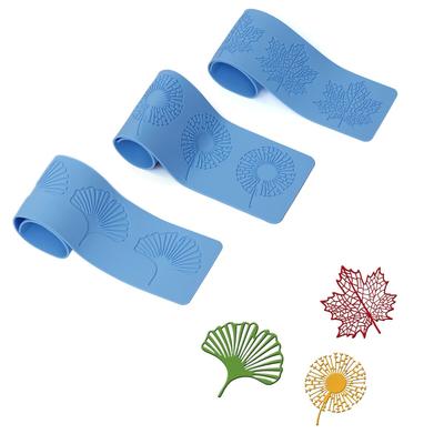 Molde de folha de bordo de dente de leão, molde de renda de açúcar, pasta de goma, flor, rosa, padrão de silicone para decoração de bolo