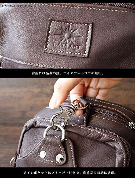 Waist Bag Leather Genuine Leather Riders Bag Biker Leg Bag Leg Belt Cowhide Calfskin [Days Art] Men's