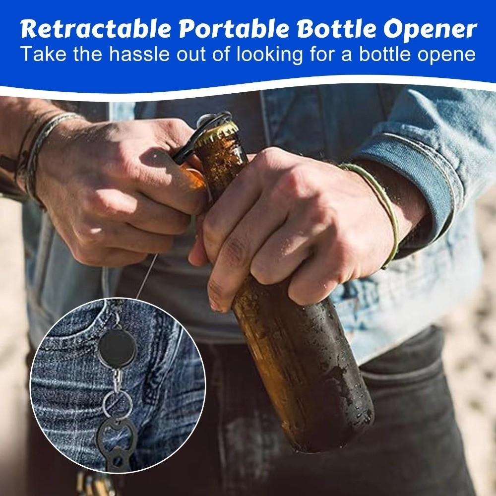 Creative Metal Carbonated Drink Soda Bottle Lid Opener Beer Anti Slip Keychain Outdoor Gadgets