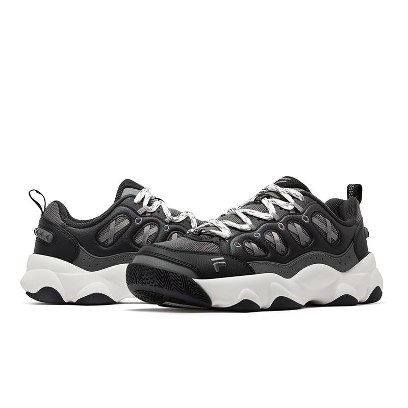 FILA Fusion Waterbear Bear Paw Shoes Fashion Casual Retro Basketball Shoes Men sneakers Black Gray T12M543201FBS
