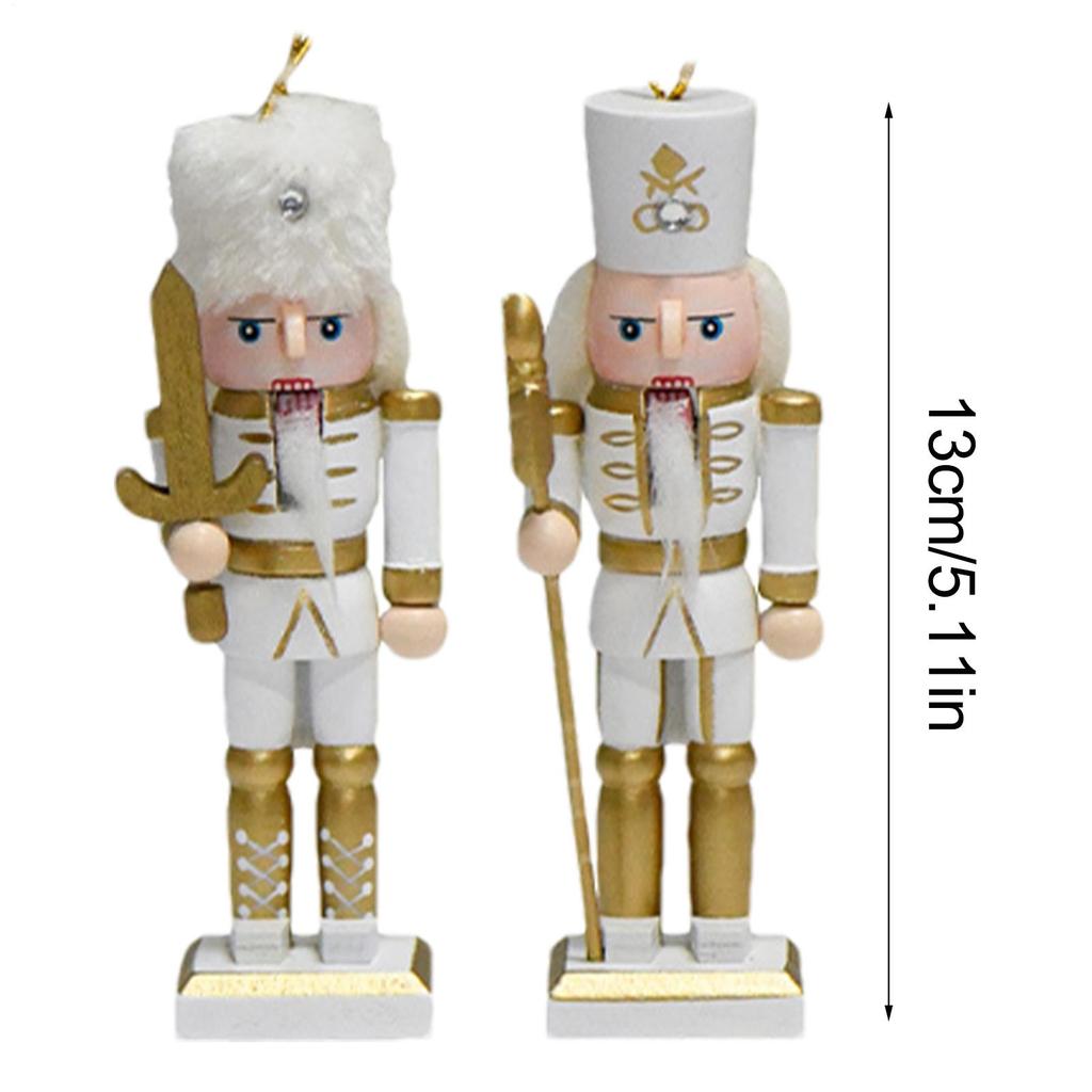 Nutcracker Decor 4piece Wood Ornaments Christmas Nutcrackers For Holiday Tree Table Window Living Rooms Door Kitchen Bedrooms