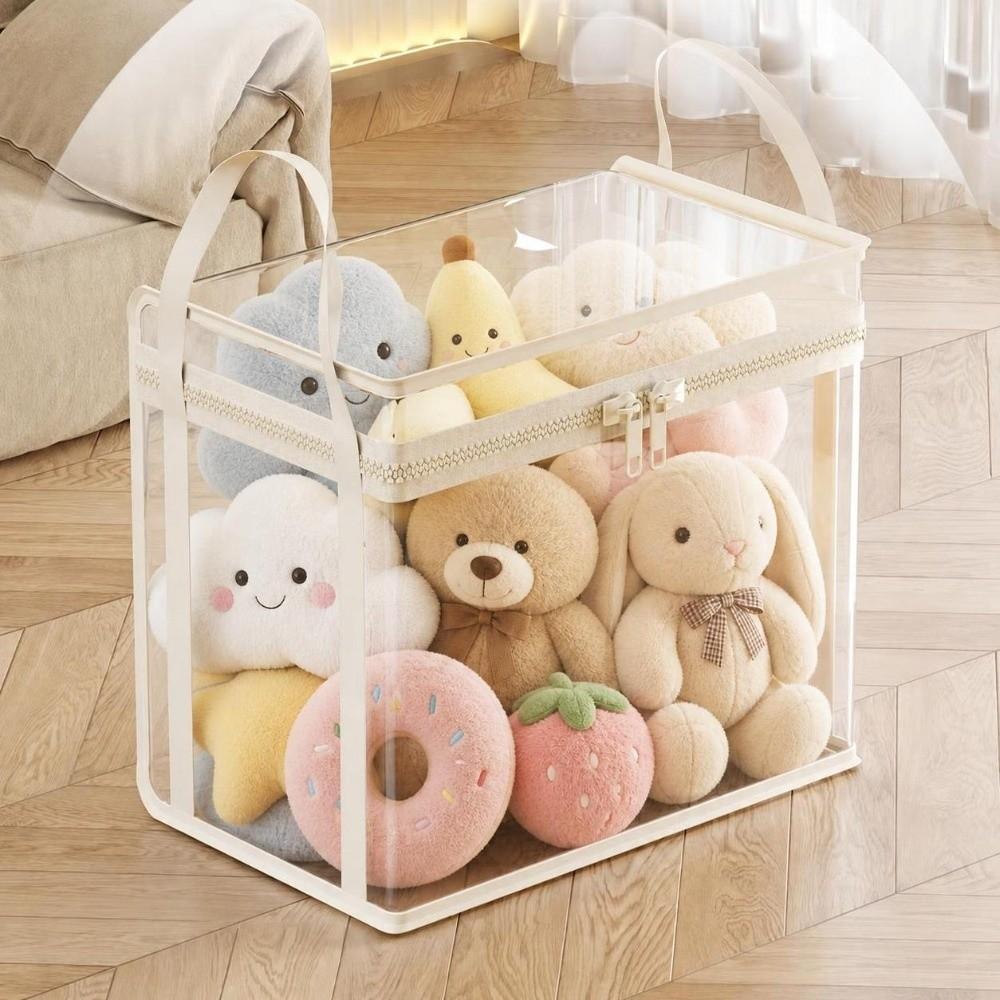 Transparent Doll Storage Bag With Handle Plush Toy Storage Bag New Clear Storage Case