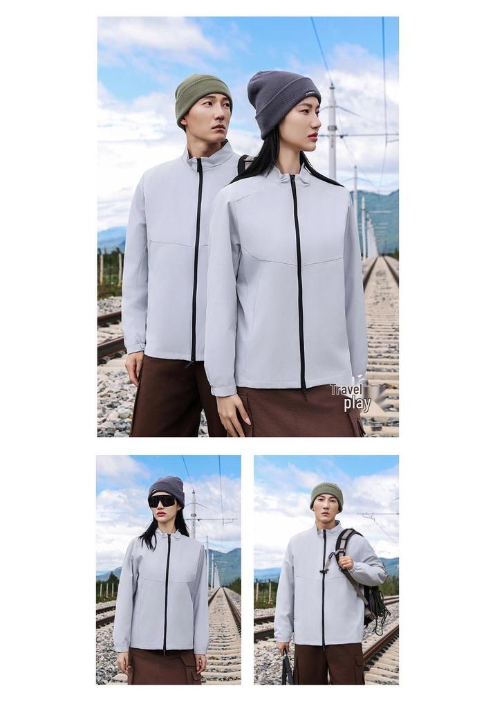 Custom Logo Business Jacket: Thin Style Stand-Up Collar Trench Coat Outerwear for Autumn/Winter – Made-to-Order Group Uniform
