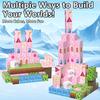 Pink Castle Magnetic Building Block Set, Suitable For Boys And Girls Over 3 Years Old Diy To Improve Hand Skills And Creativity