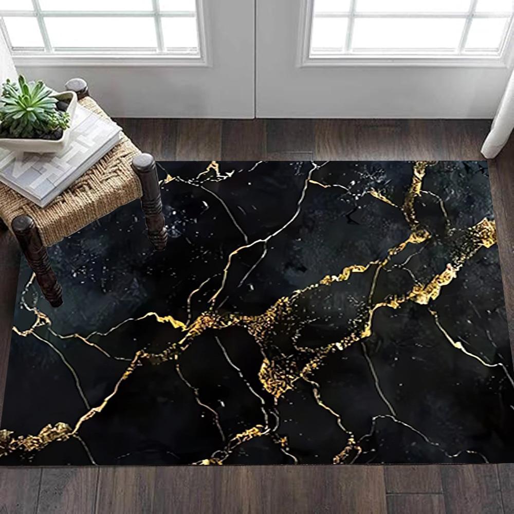 Marble Texture Background Pattern Decoration,Carpet,Living Room,Bedroom, Non-slip,Square rug
