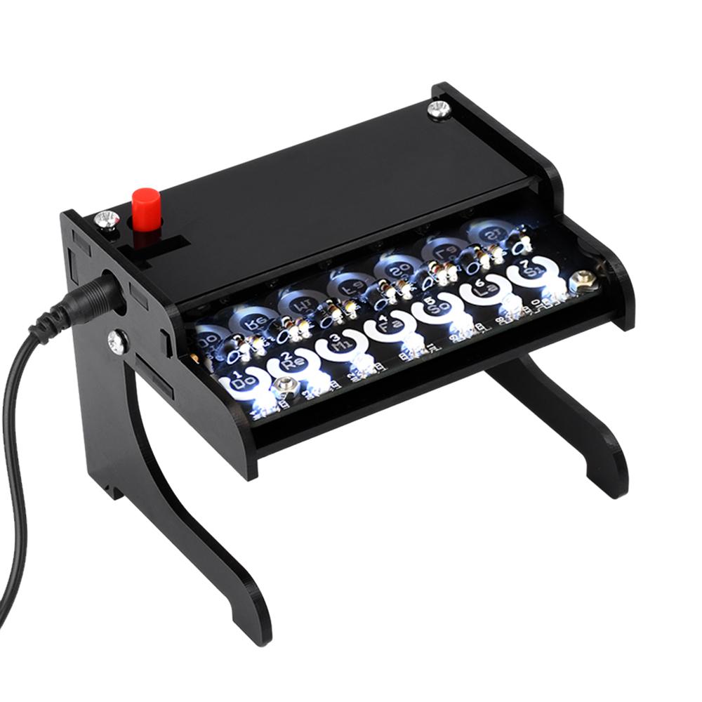 DC 4.5V-5.5V 51 Microcontroller String Less Photoelectric Piano Kit Music Keyless LED Electronic Piano DIY For Children's gifts