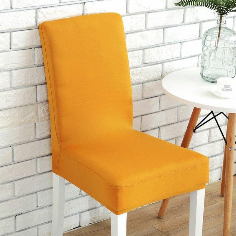 Solid Color Stretch Chair Cover Furniture Living Room Accessorie Decoration
