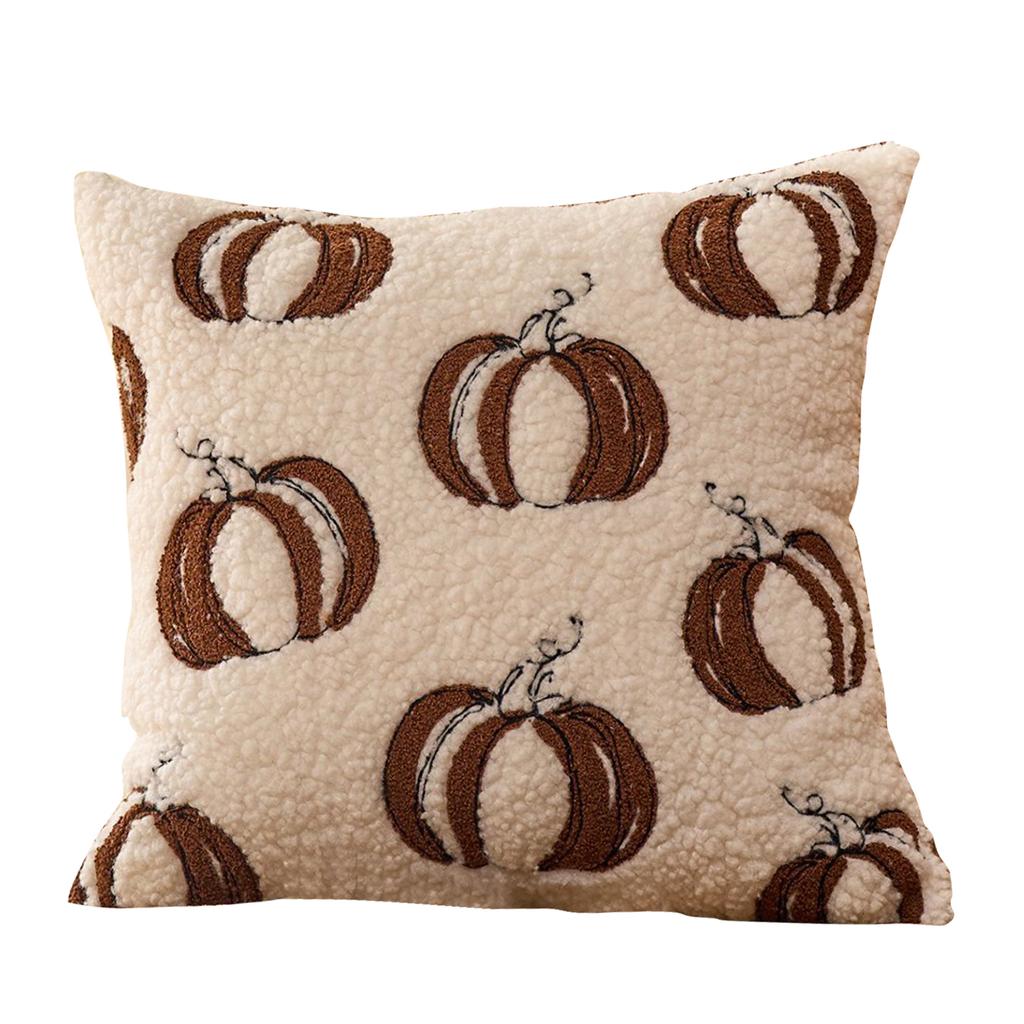 Teddy Pumpkin Pillowcase, Holiday Decorative Plush Pillowcase. Suitable For Sofas, Bedrooms, Living Rooms, Backrests, And Lumbar Pillows.