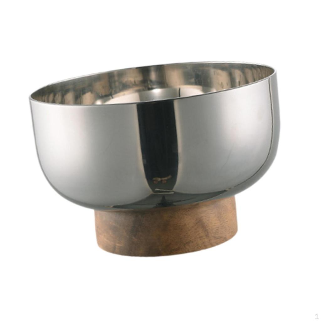 Decorative Bowl, Fruit Bowl for Kitchen Counter, Pedestal Modern Stainless Steel
