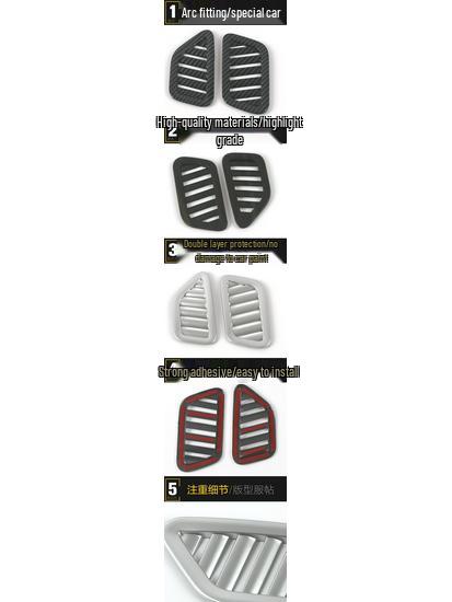 22 ID.6X Vordere Armaturenbrett Luftauslass Zierrahmen & Pailletten-Zubehör