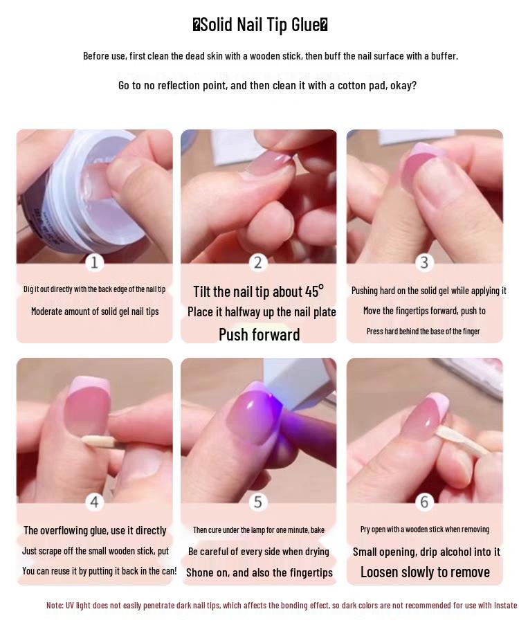 Handmade Wearable Nail Art: Medium-Long Oval High-End Whitening False Nails