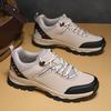 Popular Hot Selling Mens Leather Sneakers High Quality Outdoor Casual Hiking Shoes Non-slip Durable Climbing Men's Walking Shoes