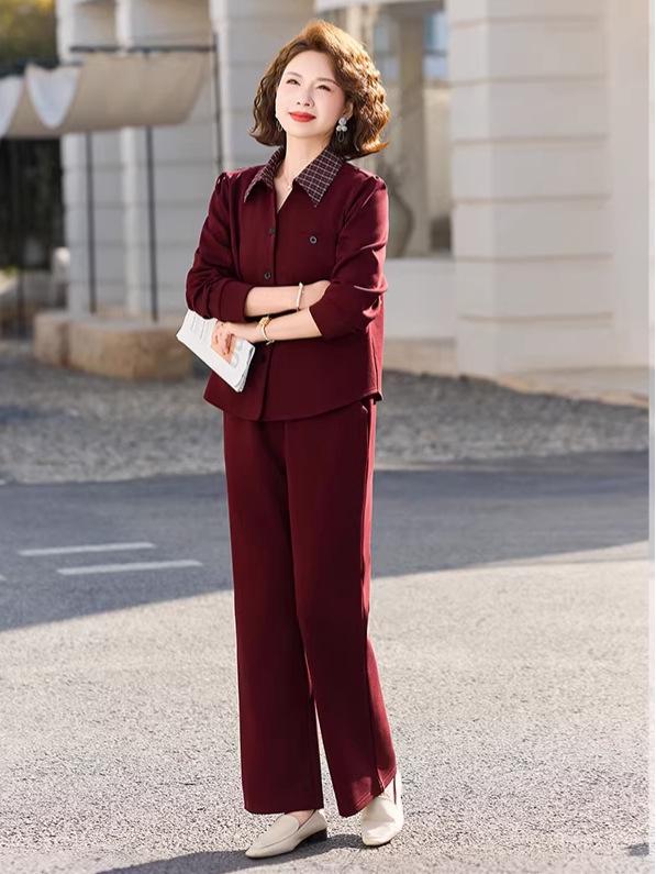 Korean Style Women's Spring 2026 Straight-Leg Pants Sportswear Set - High-End Casual Two-Piece