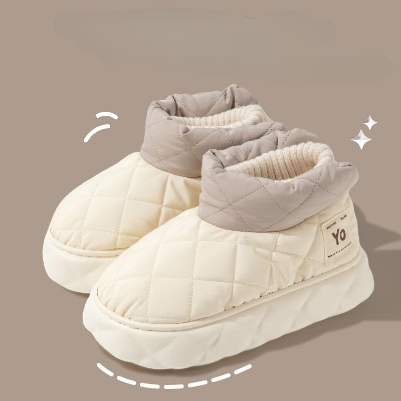 Women's Winter Boots Thick Sole Non-slip Soft Bottom Warm Indoor Plush Snow Boots New Waterproof Short Fur Ankle Boots Outdoor Leisure