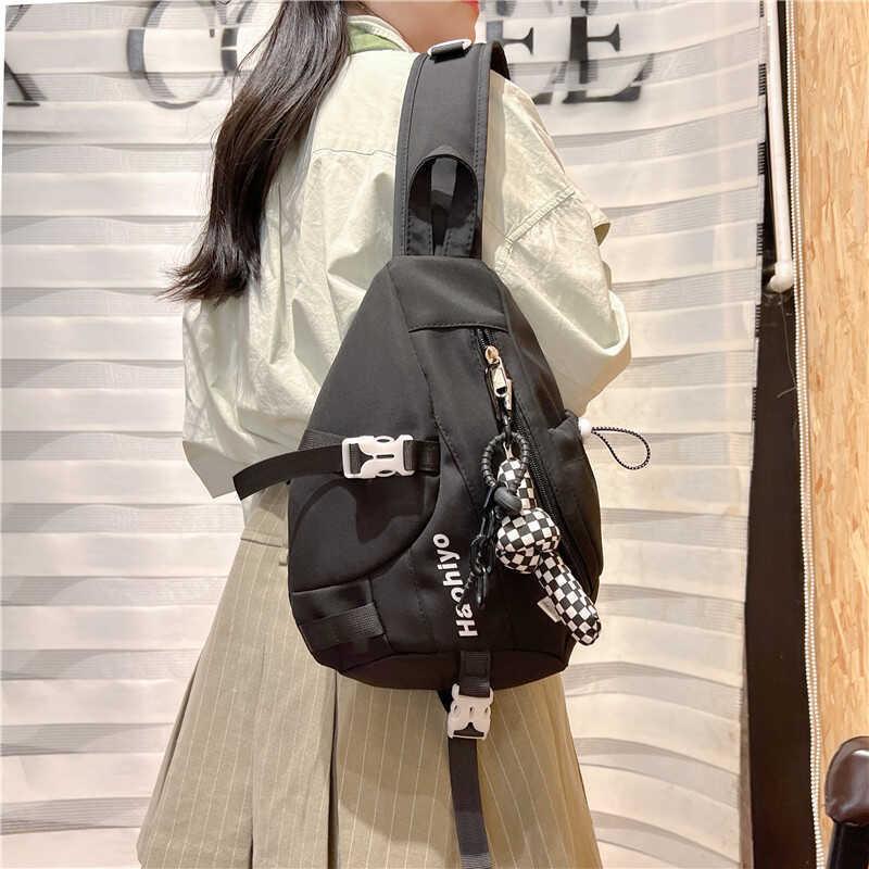 Sac de poitrine élégant et imperméable en nylon, unisexe, pour le voyage et les trajets quotidiens