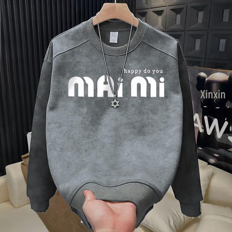 Tie-Dye Retro Men s Slim Fit Hoodie - Long Sleeve, Round Neck, Letter Print. 4XL