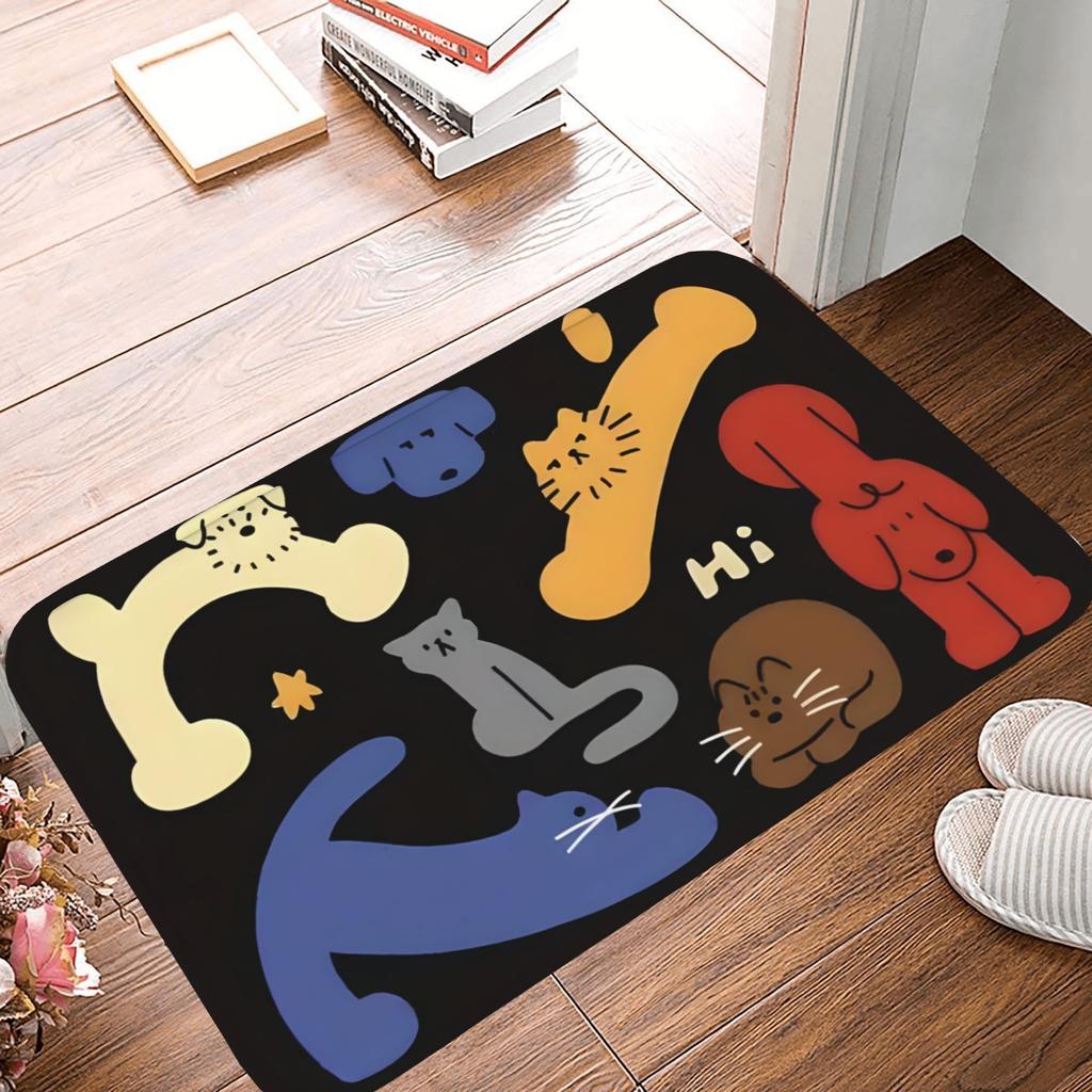 1PC Wild West Cowboy pattern Kitchen Rug Non-Slip Door Mat Pop design Bathroom Rug Bath Mat Carpet for Home Sink Laundry Decor