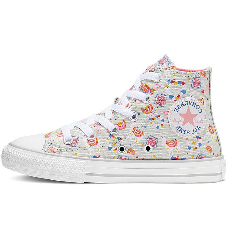 

Converse Детские парусиновые кеды Chuck Taylor All Star High Top Граффити Детские кроссовки Серо-коричневые 666293C 35.5