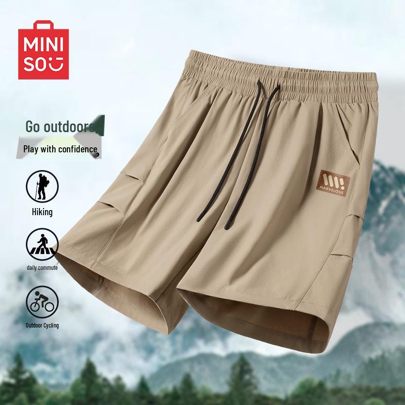 

MINISO Men s Summer Quick-Dry Cargo Shorts 4XL