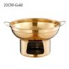 Pentola Calda Resistente 20/22cm Acciaio Inossidabile Doppi Manici Pentola da Cucina Ispessita Fornello da Cucina Domestico