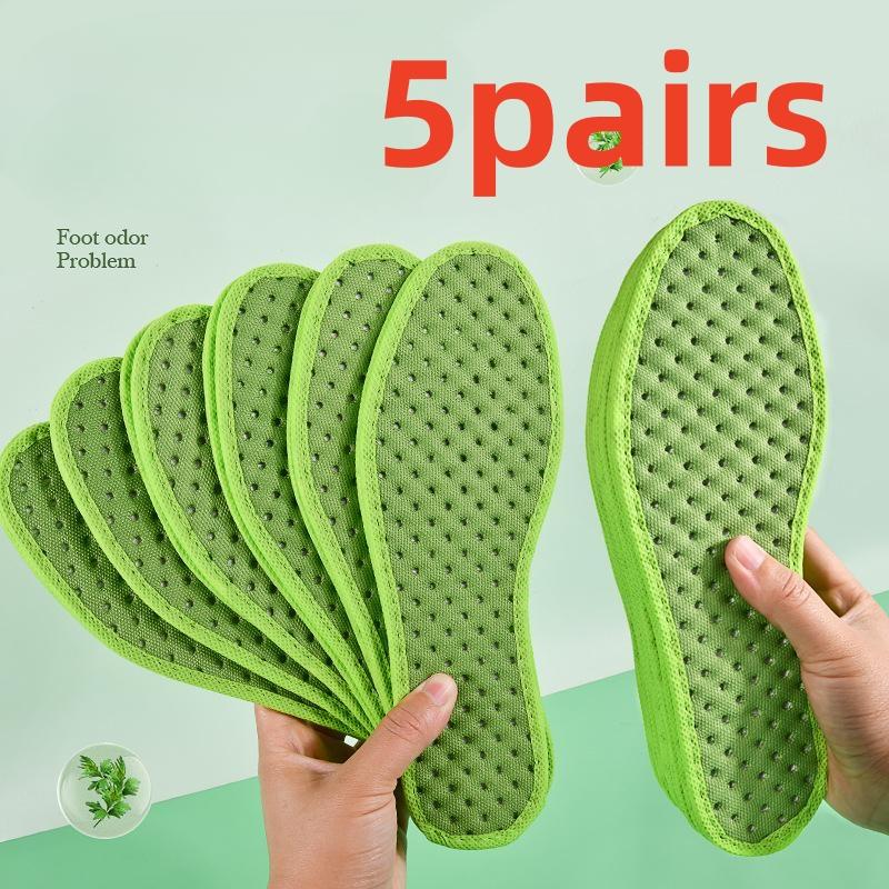 1/5 Pair Plant Insoles For Shoes Bamboo Charcoal Antibacterial Deodorant Running Sports Insole Feet Shock Absorbing Shoe Sole