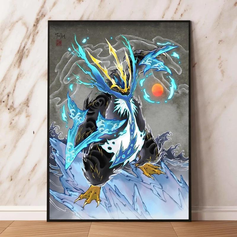 

Pokemon Cartoon Poster Retro Bulbasaur Charizard Anime Action Figures Canvas Painting Wall Decoration Poster Kids Decorate 21X30CMNo Framed