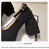 2024 Versatile Black Chunky Heel Mary Jane Shoes for Women - Elegant Bridesmaid or Wedding Shoe