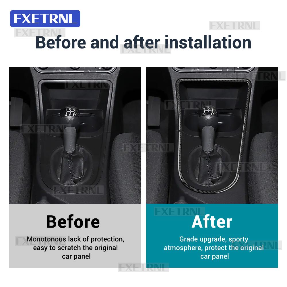 Real Soft Carbon Fiber Sticker For MG3 2013 2014 2015 2016 2017 LHD RHD Car Gear Shift Frame Panel Interior Trim Accessories