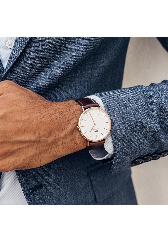 Jahr importiert Daniel Wellington DW Uhr Classic Bristol 40mm Uhr Marke stilvolle beliebte Business Leder Geschenk Freund [Official Shop/2