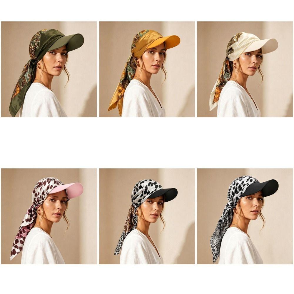 Sonnenschutz-Krempe Satinkopfschal Stilvoller Sonnenvisier-Schal Tragbares Bandana-Kappe Unisex
