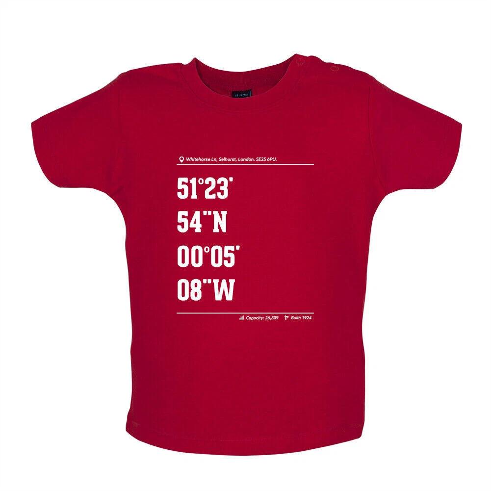 

Stadium Coordinates The Eagles - Baby Kids Boys Girls Unisex T-Shirt / Babygrow - Selhurst Park Crystal 130