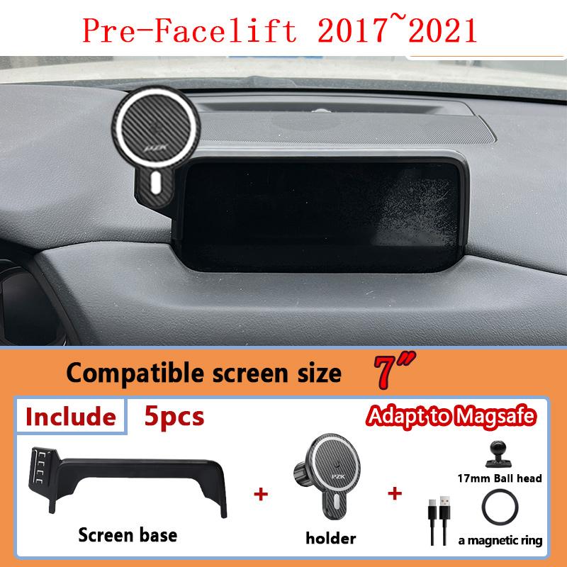 LHD Für Mazda CX-5 KF MK2 2017~2025 Auto Handyhalter Drehbarer GPS-Navigationsbildschirm Handyhalterung Halter Ständer Auto Zubehör