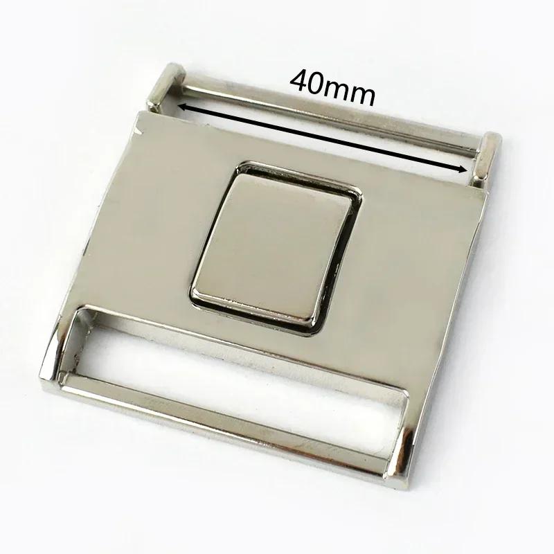 Meetee 1/2/4/5Pcs 30-60mm Metal Waist Belt Buckle Ribbon Band Adjust Clasp Coat Down Jacket Belts Decor Hook Buckles Accessories