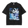 Anime Ssailor Moon Tshirts Vintage Washed Michiru T Shirt Tsukino Rei Makoto Marina Usagi Tops Tees Unisex