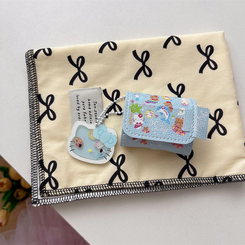 

Защитный чехол для Airpodspro2 Чехол для наушников Pro2 Второе и третье поколение Версия с шумоподавлением Третье поколение Четвертое поколение Корейский Милый Инс Apple Airpods 3 [Blue leather KT cat] send pendant