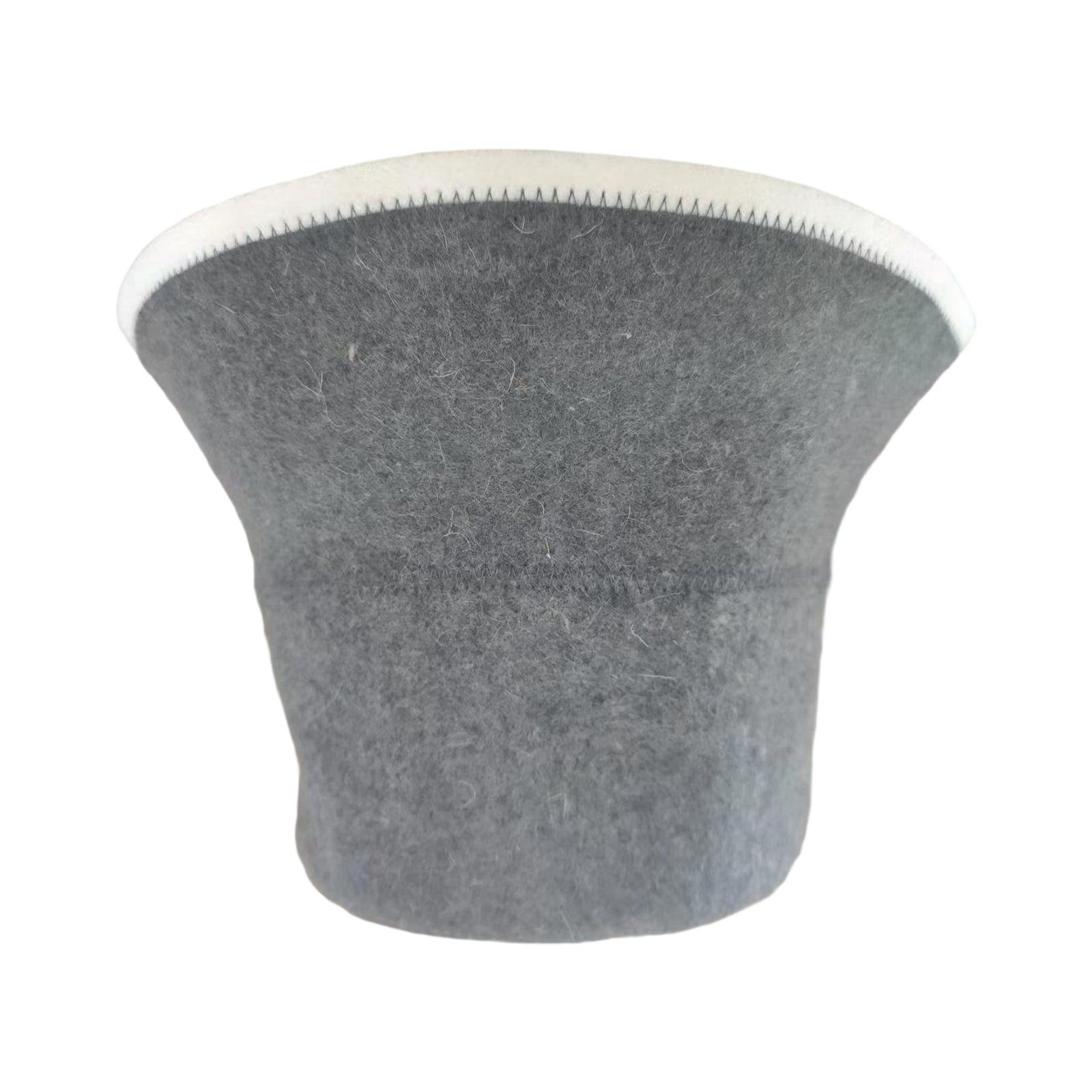 Easy To Wash Felt Sauna Hat Wool Sauna Hat Thickened Wool Felt серый