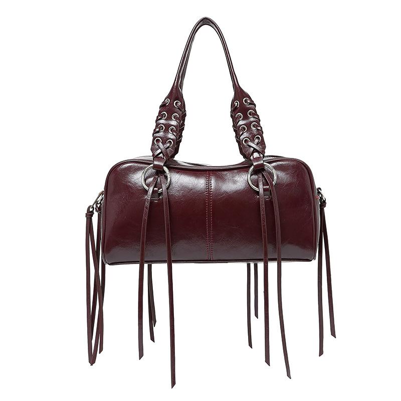 

Tassel Women PU Leather Shoulder Messenger bags Armpit Retro Lady Pillow Bags Purses And Handbags Female totes bolsa