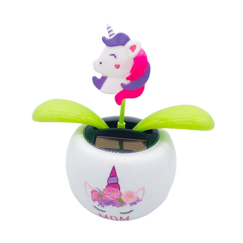 Solar Powered Flower Dancing Toy Car Pendant For Car Styling Dahsboard Ornaments Home Decoration Nodding Swinging Dancing Toy