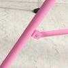 Adjustable Height, Foldable Kids Gymnastics Bar W/ Non-slip Rubber Floor Rings, for 3+ Years, Pink